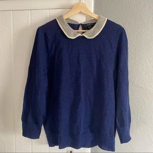 Peter Pan collar wool sweater